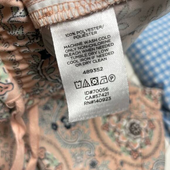 Loft Paisley Shorts Pull On Womens Size Medium Peach Light Pink Lightweight - Picture 6 of 6